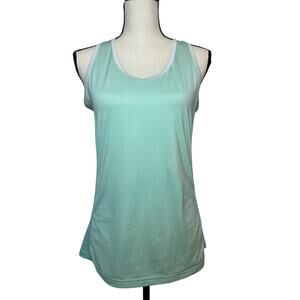HUK Women's Medium Activewear Racerback Tank Top Breathable Side Mesh Teal